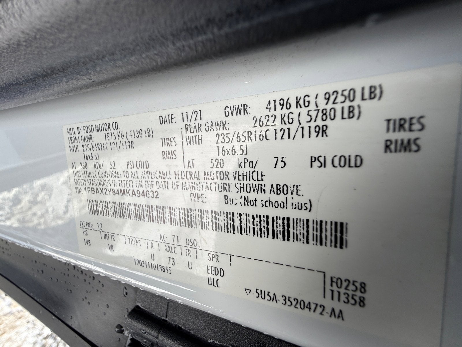 2021 Ford Transit Passenger Wagon XL