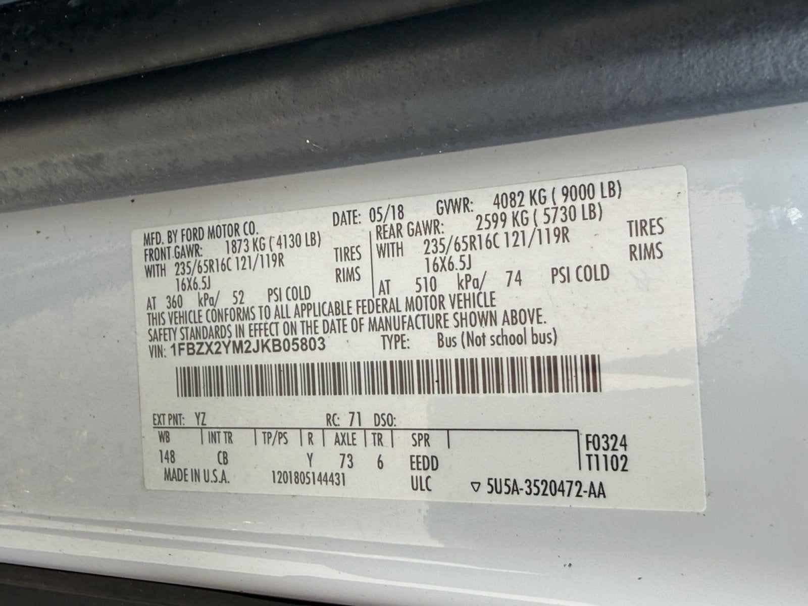 2018 Ford Transit Passenger Wagon XLT
