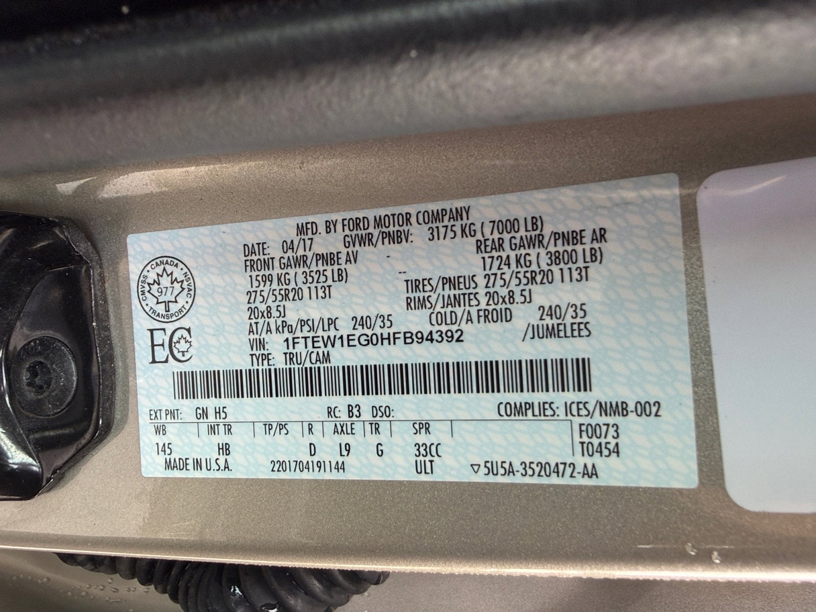 2017 Ford F-150 Lariat