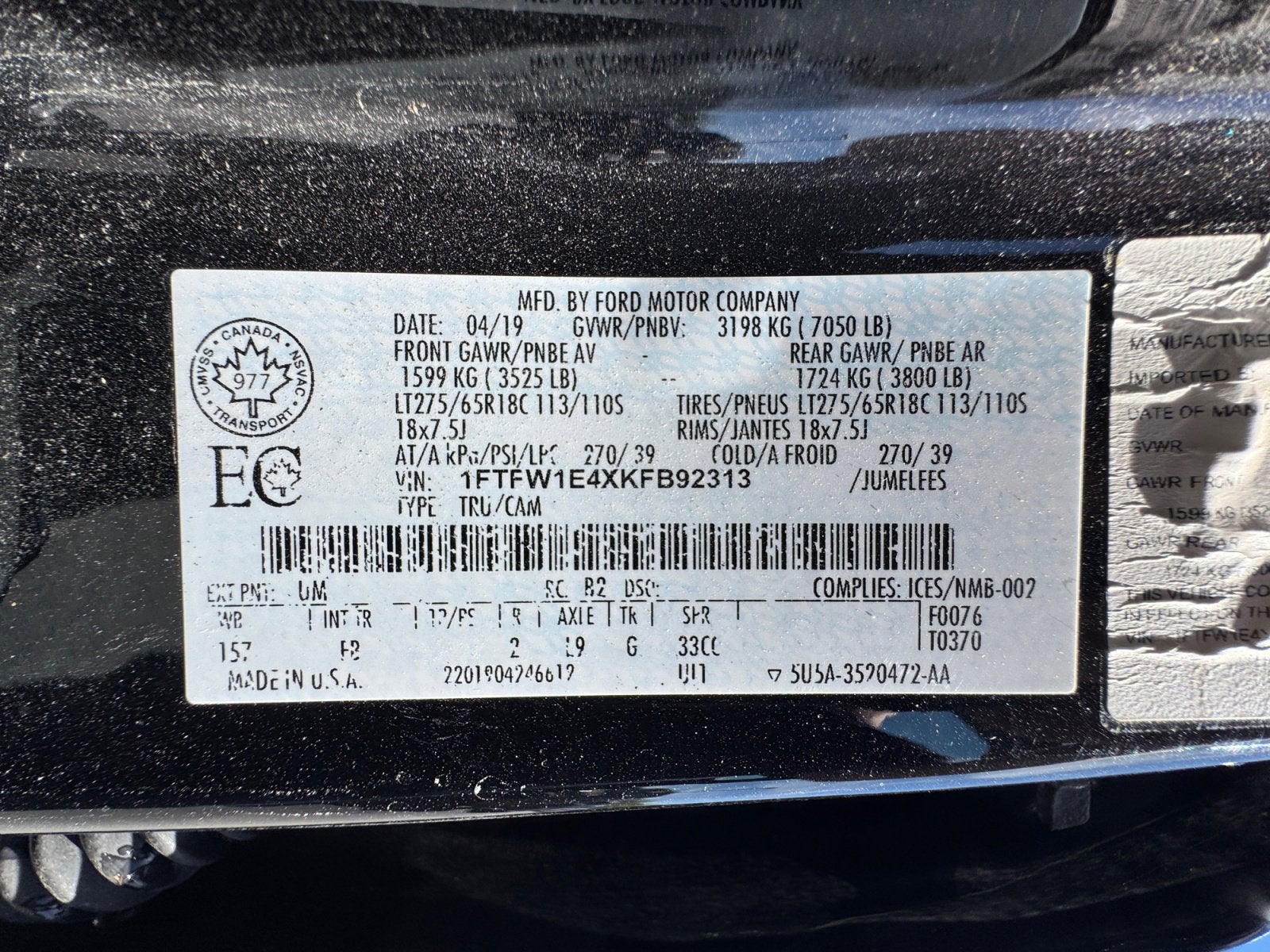 2019 Ford F-150 XLT