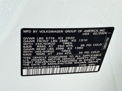 2024 Volkswagen Atlas Cross Sport 2.0T SE w/Technology
