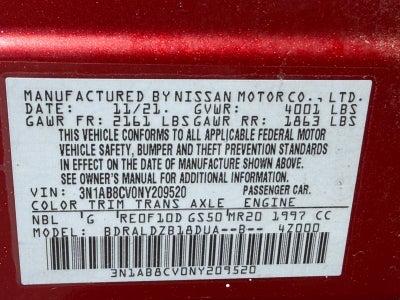 2022 Nissan Sentra SV