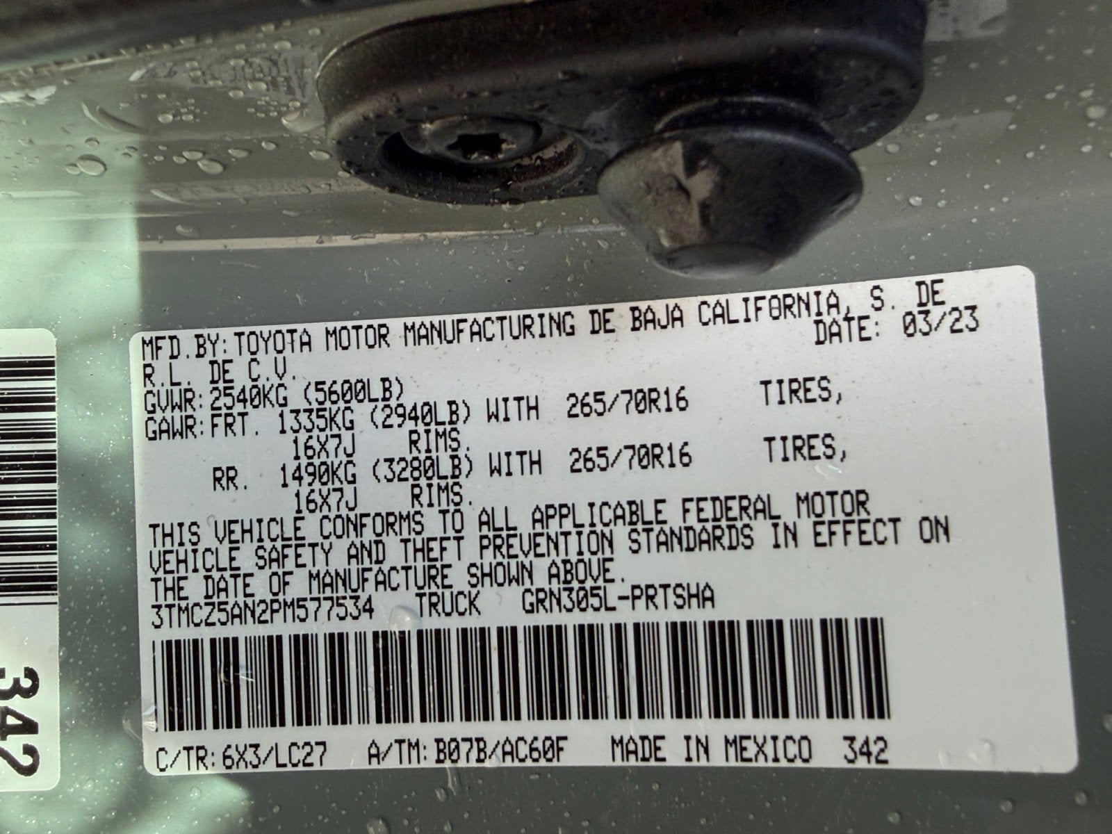 2023 Toyota Tacoma 4WD TRD Off Road