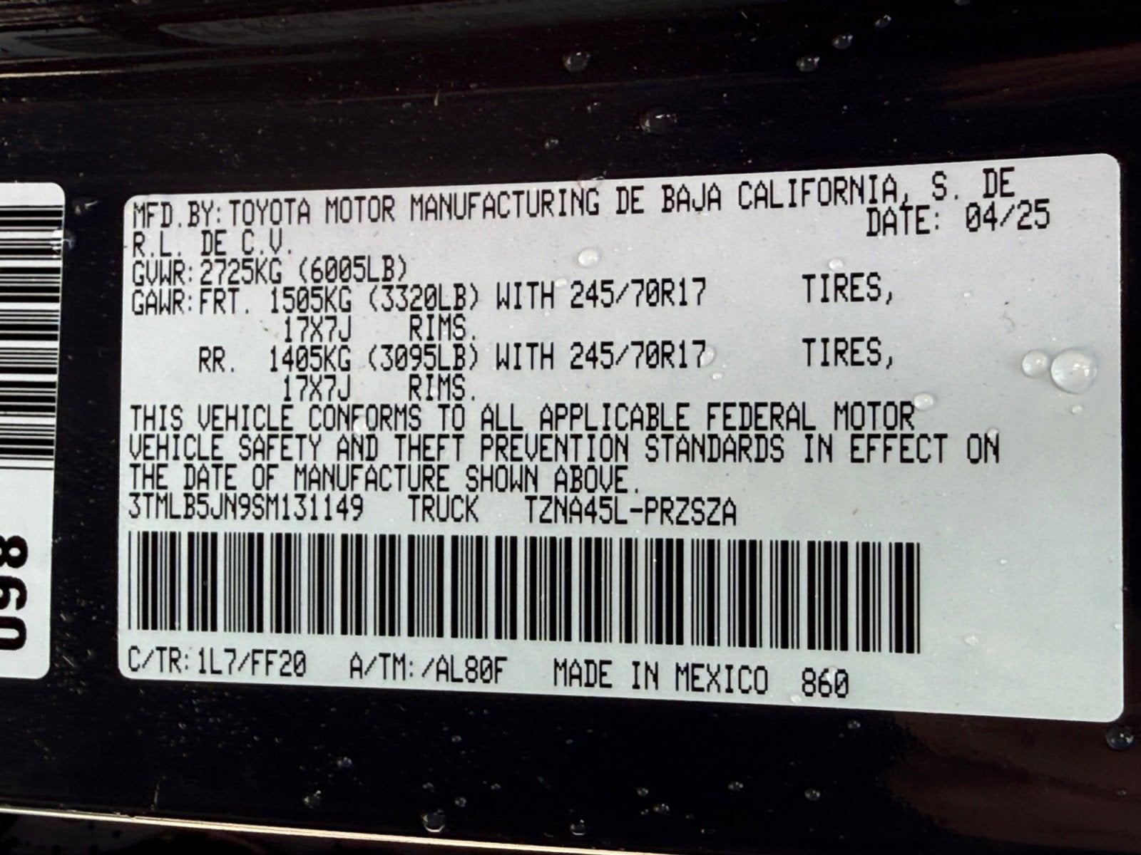 2025 Toyota Tacoma 4WD SR5