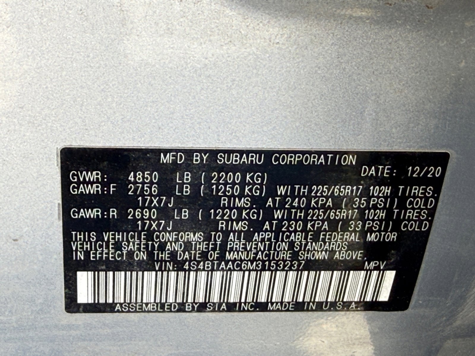 2021 Subaru Outback 2.5i