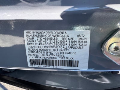 2023 Honda Ridgeline Black Edition