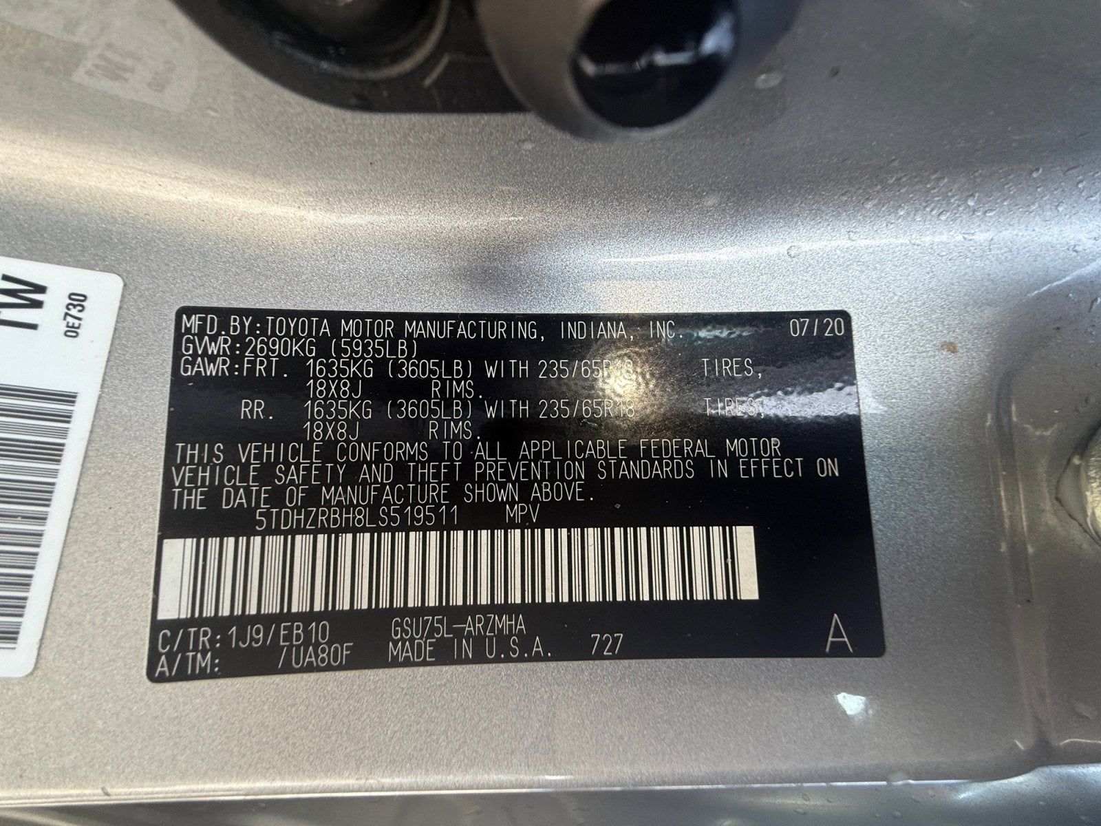 2020 Toyota Highlander XLE