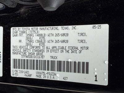 2025 Toyota Tundra 4WD Truck Platinum