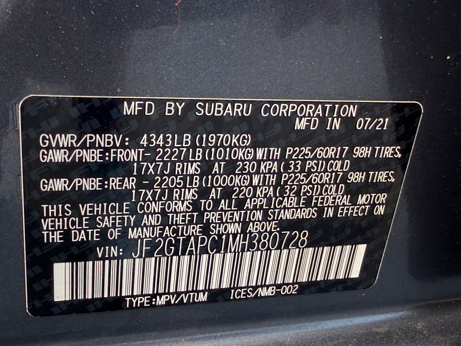 2021 Subaru Crosstrek Premium