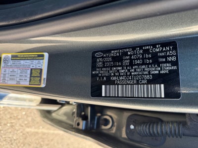 2026 Hyundai Elantra Hybrid Blue