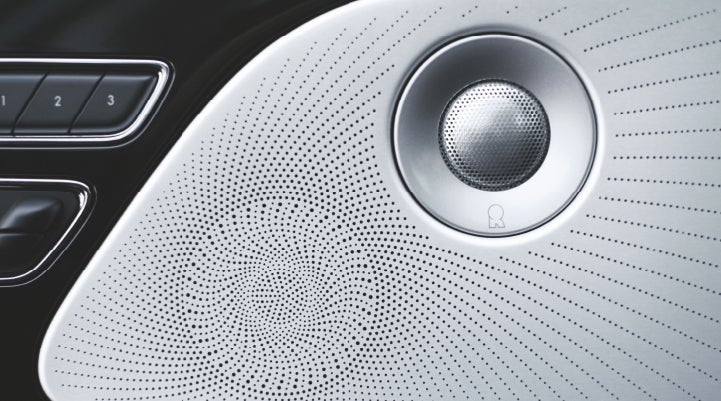 A stylish speaker cover of a 2024 Lincoln Aviator® SUV is shown | Irwin Lincoln Laconia in Laconia NH