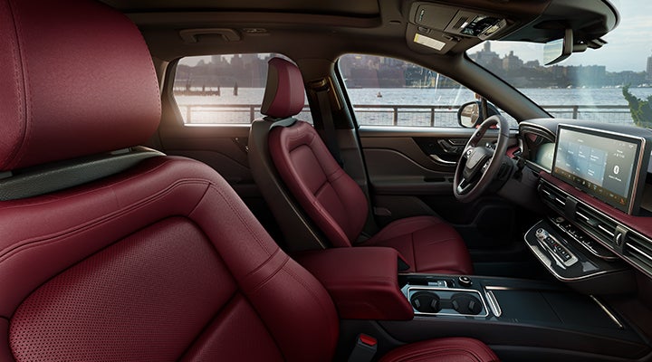 The available Perfect Position front seats in the 2024 Lincoln Corsair® SUV are shown. | Irwin Lincoln Laconia in Laconia NH