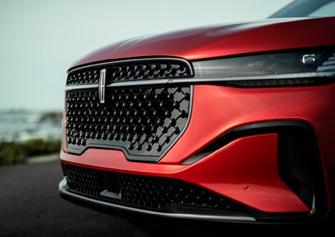 The sleek grille of a 2024 Lincoln Nautilus® SUV with the available Jet Appearance Package makes a bold statement. | Irwin Lincoln Laconia in Laconia NH