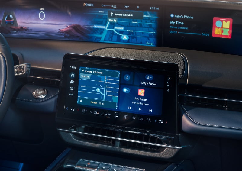 Driving directions are shown on the center touchscreen. | Irwin Lincoln Laconia in Laconia NH