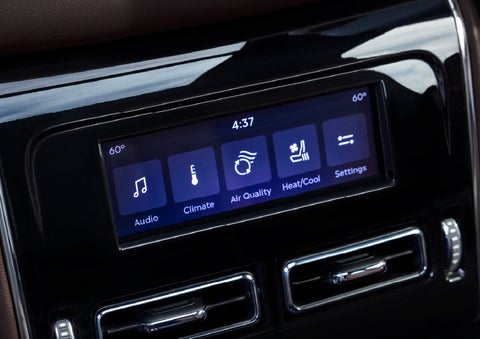Driver controls like music, temperature, air quality, settings, and heat/cool seats are shown. | Irwin Lincoln Laconia in Laconia NH
