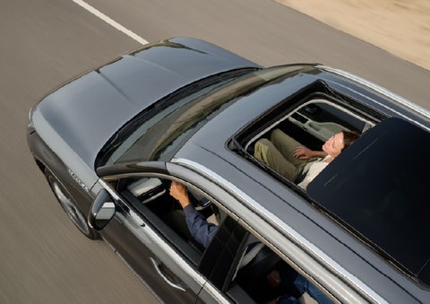 The available panoramic Vista Roof® of a 2027 Lincoln Aviator® SUV is open. | Irwin Lincoln Laconia in Laconia NH