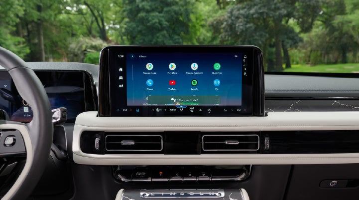 The center touchscreen inside a 2027 Lincoln Aviator® Black Label™ SUV | Irwin Lincoln Laconia in Laconia NH