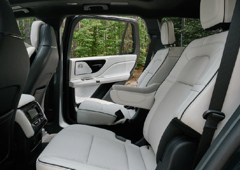 A side view of the second row with captain’s chairs in a 2027 Lincoln Aviator® Black Label™ SUV. | Irwin Lincoln Laconia in Laconia NH